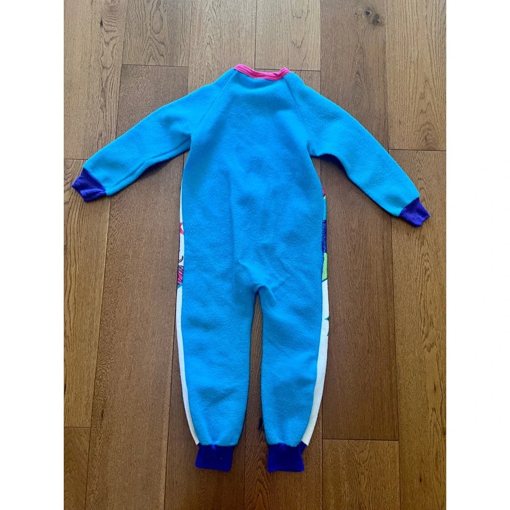 Vintage 1998 Rugrats Fleece Pajama Jumpsuit Romper Kids Size 6 Tommy Chuckie